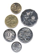 30 x Coins Australian Play Money 5 x $2 $1 50c,20c,10c & 5c   30 Coins Total 